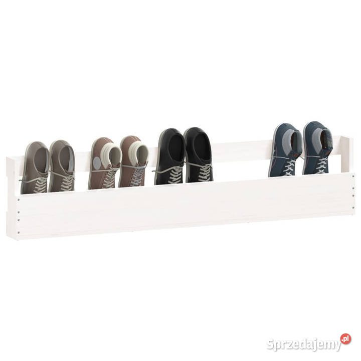 Ścienne półki na buty 2 biały 110x9x23 sosna Warszawa sprzedam