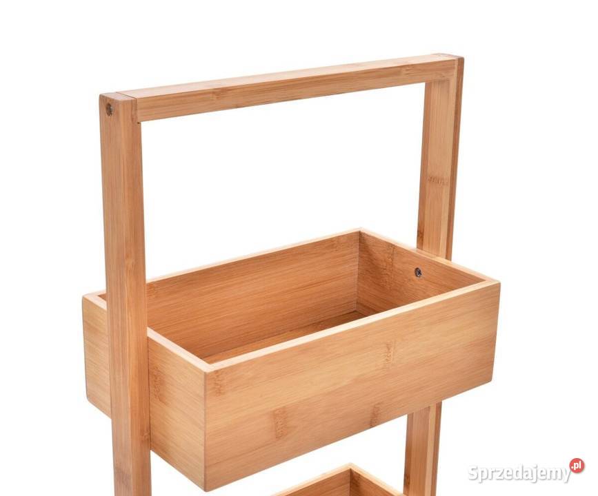 BAMBUSOWY REGAŁ z 4 głębokimi półkami GoEco wys Warszawa