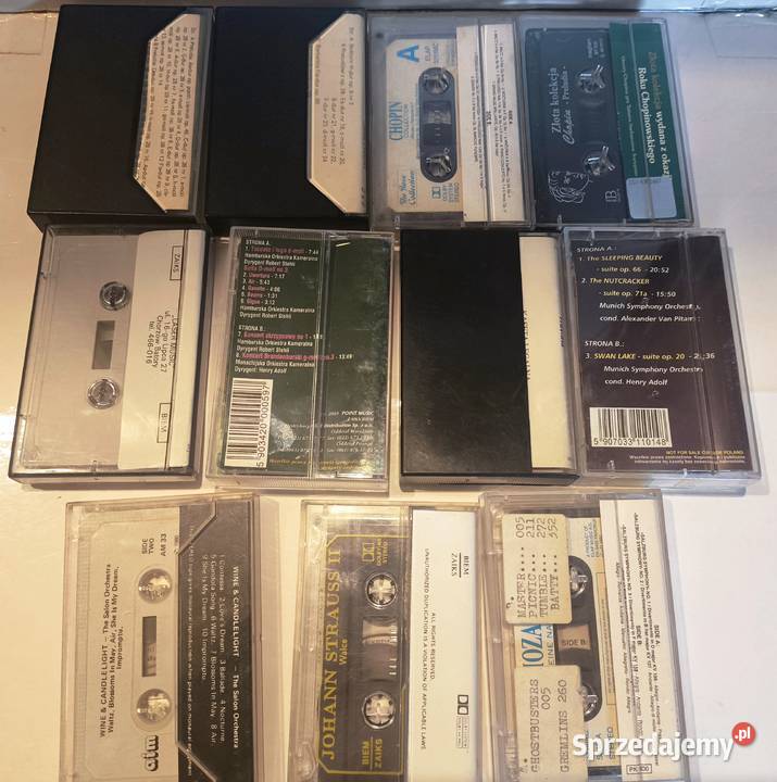 Kaset audio magnetofonowe muzyka poważna zestaw Płyty i kasety Grybów sprzedam