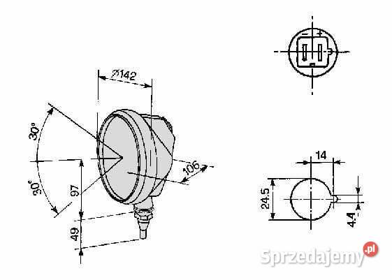 Reflektor 136 mm 1084939 Kamionna