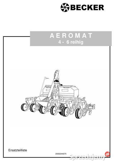 Aeromat T4 T6 katalog części instrukcja obsługi Kielce