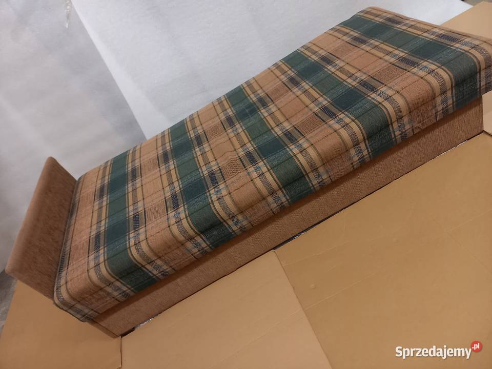 Tapczan ciemno zielono brązowy Grójec