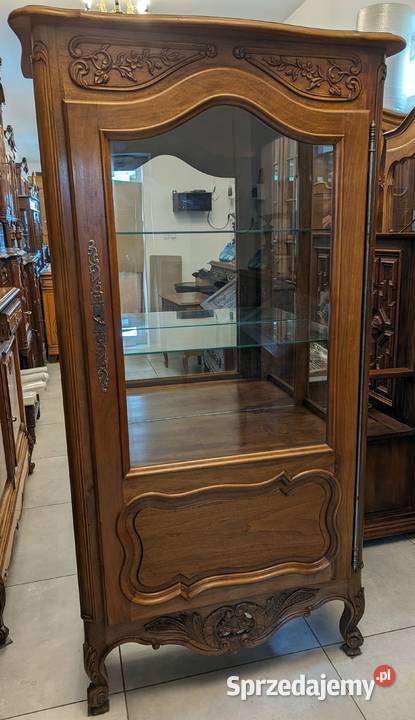 Wspaniała witrynaserwantka ludwikowska ciemny śląskie Dąbrowa Górnicza sprzedam