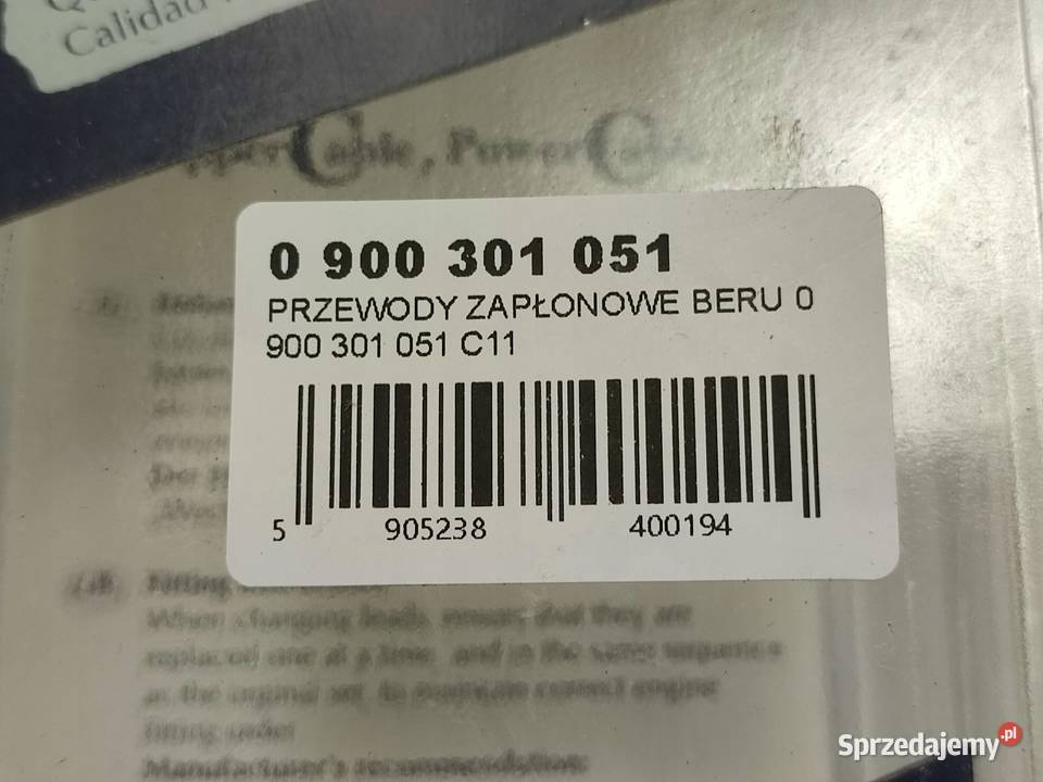 PRZEWODY ZAPŁONOWE AUDI 80 B4 AVANT 20 19911996 lubelskie