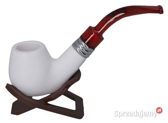 Elegancka Biała Fajka Kompozytowa z Woreczkiem śląskie Ostrowy nad Okszą