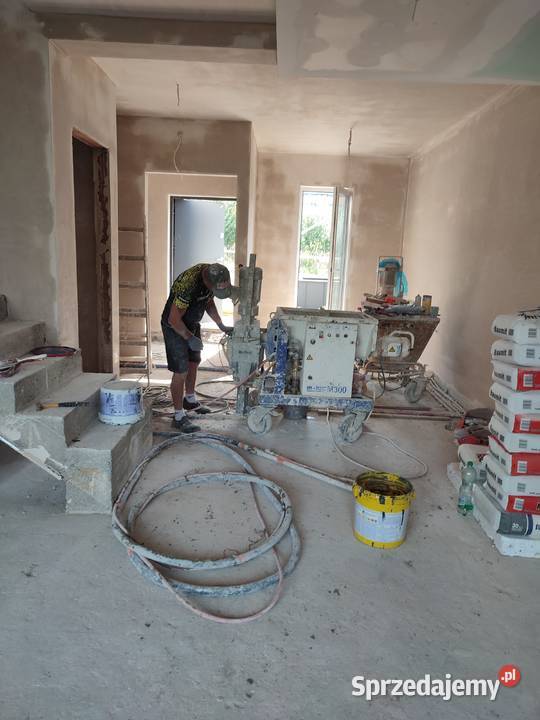 Tynki maszynowe gipsowe hybrydowe Rybnik usługi budowlane