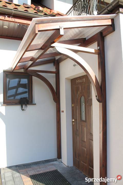 DASZEK DRZWI DREWNIANY POKRYTY POLIWĘGLANEM Łuków