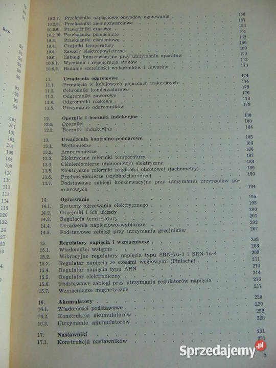 Urządzenia elektryczne pojazdów szynowych Lublin sprzedam