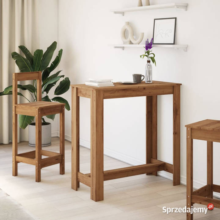 Stolik barowy dąb artisian 102x50x1035 WM854417