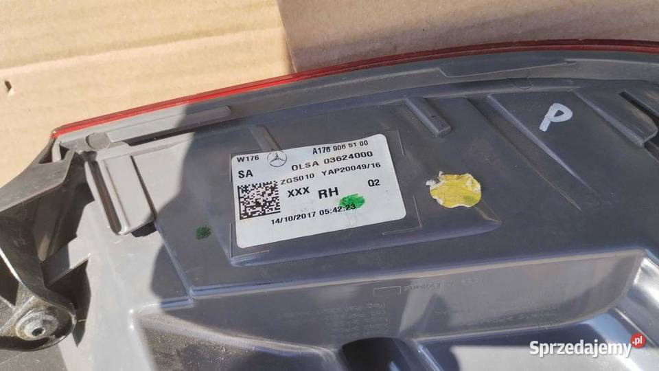 Lampa Tył Prawa Full Led Mercedes AKlasa W176