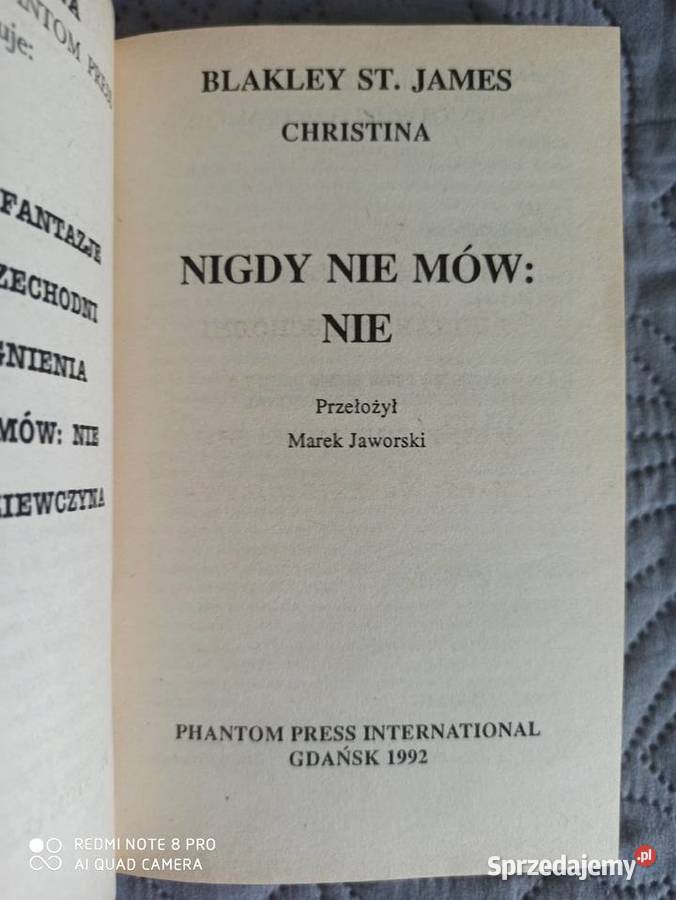 NIGDY NIE MÓW NIE Blakely StJames Warszawa sprzedam