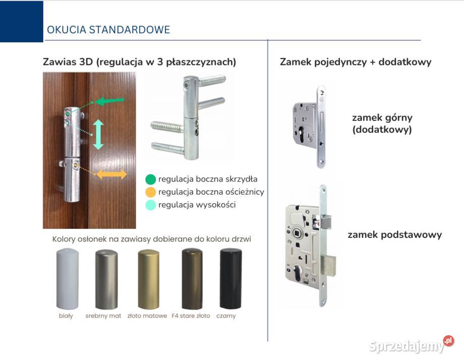 Drzwi zewnętrzne drewniane dębowe DW60 100x210 Łask