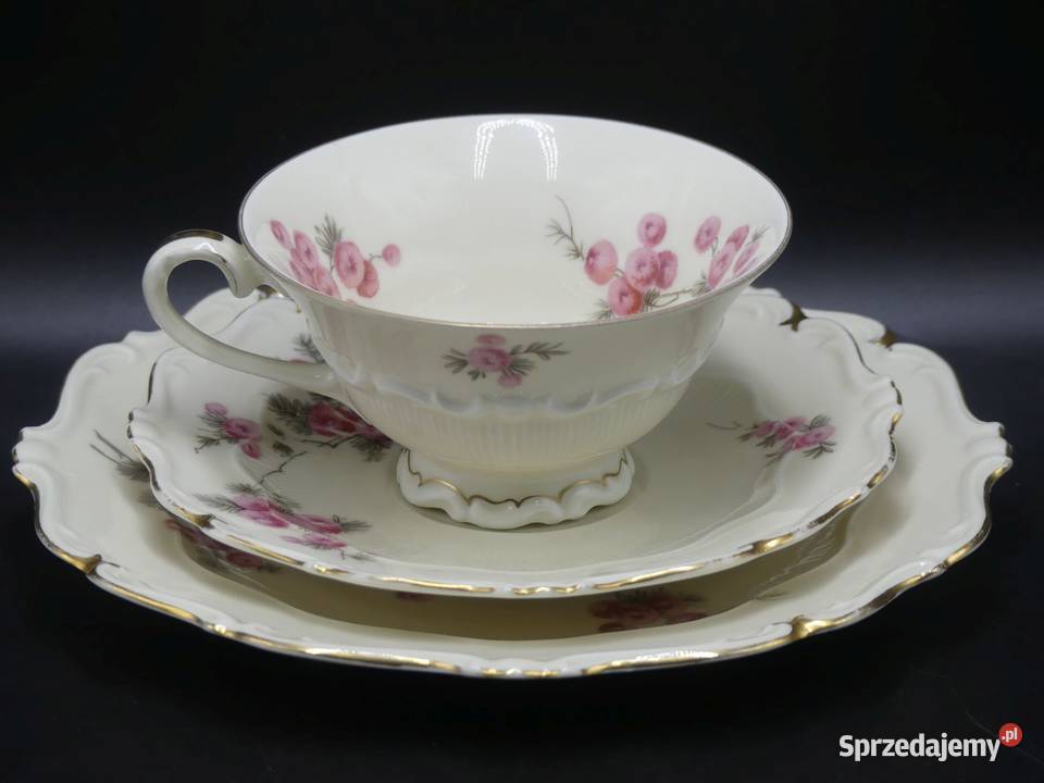 Komplet śniadaniowy Sorau Żary czerwone Mimozy Poznań sprzedam