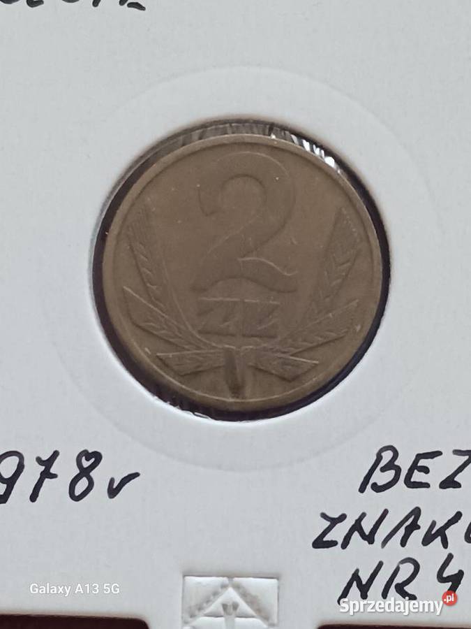 2 złote 1978 r bez znaku mennicy 4 najniższy Konin sprzedam