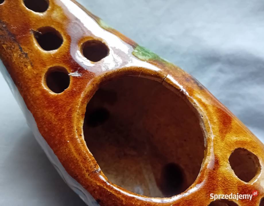 Ceramiczna ikebana Mid Century Design ręcznie Koźminek