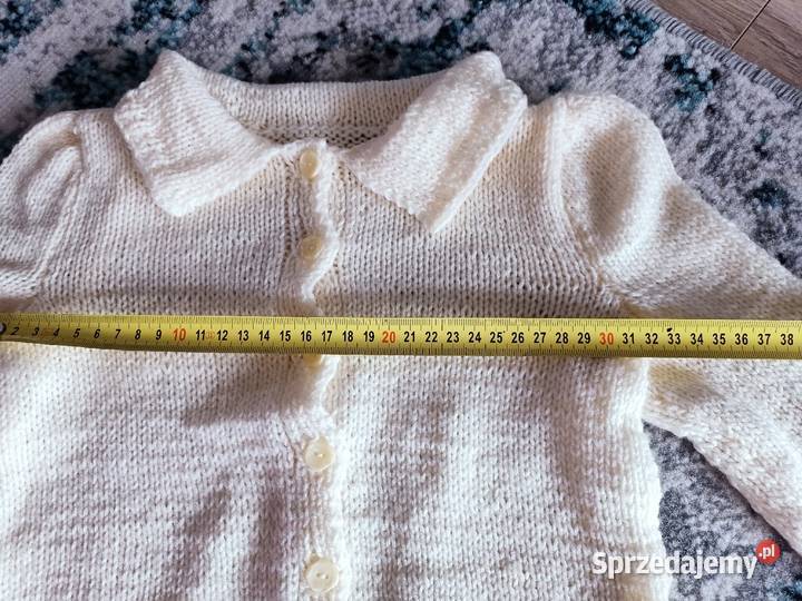 Sweterek rozpinany ecru dziewczęcy 104 Płock