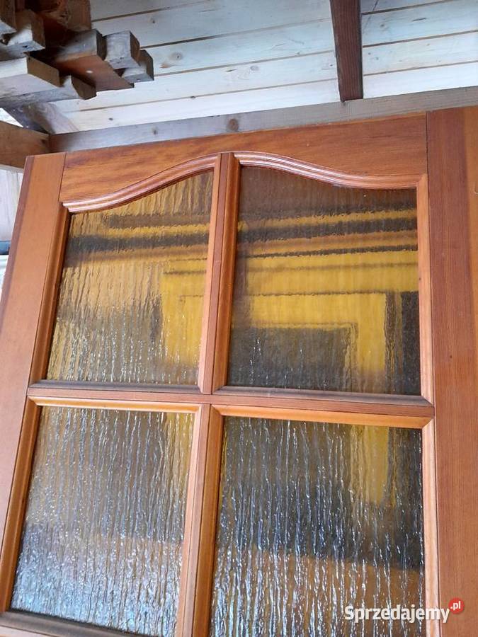 Drzwi modrzewiowe solidne z futryną Żywiec