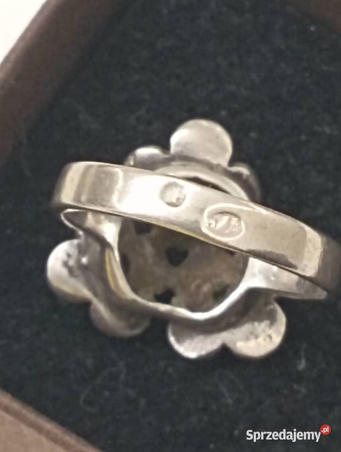 Pierścionek srebrny niezapominajki Pierścionki mazowieckie Radom
