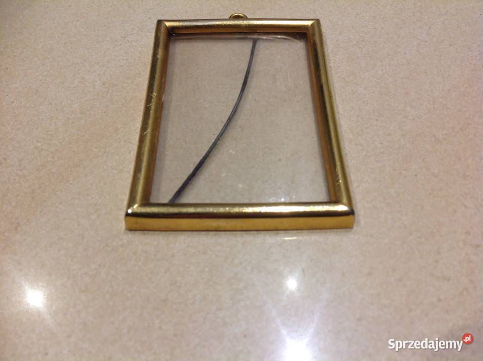 Stara Mała Ramka Złota na Zdjęcie Mosiężna do