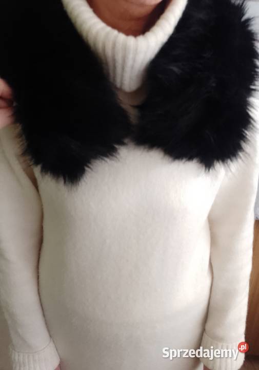 Futrzany kołnierz z Londynu czarny Futrzany szal Dla kobiet małopolskie Kraków