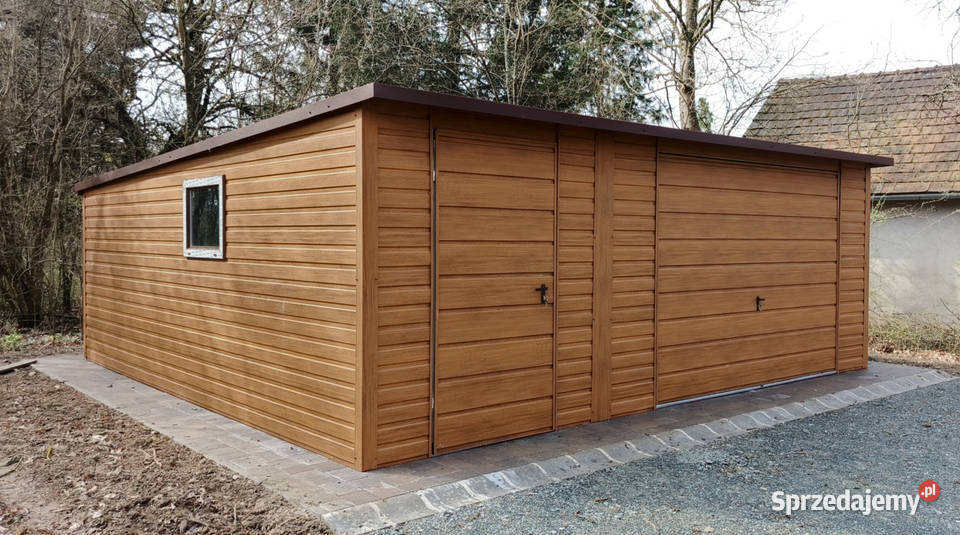 Garaż blaszany Premium 6x5 drewnopodobny Konin sprzedam