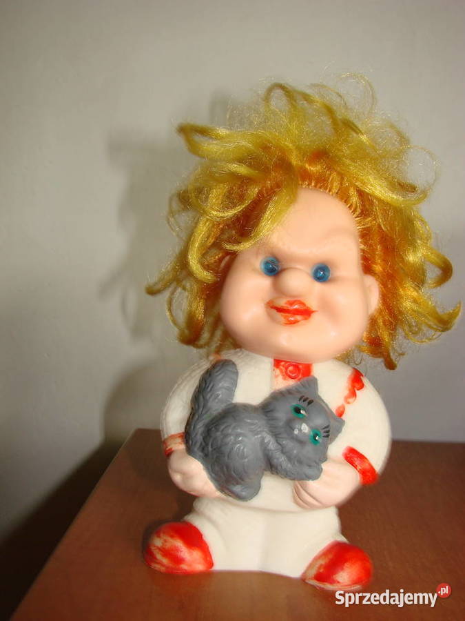 stara lalka z kotem CCCP pomorskie Pruszcz Gdański sprzedam