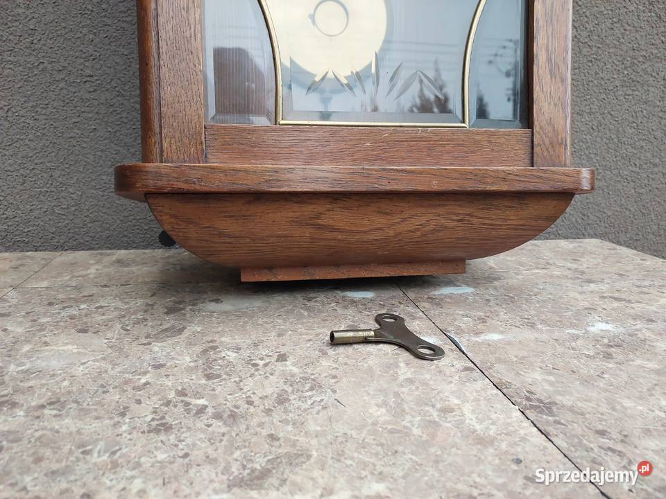 Stary zegar ścienny gabinetowy GB Gustav Becker Tczew