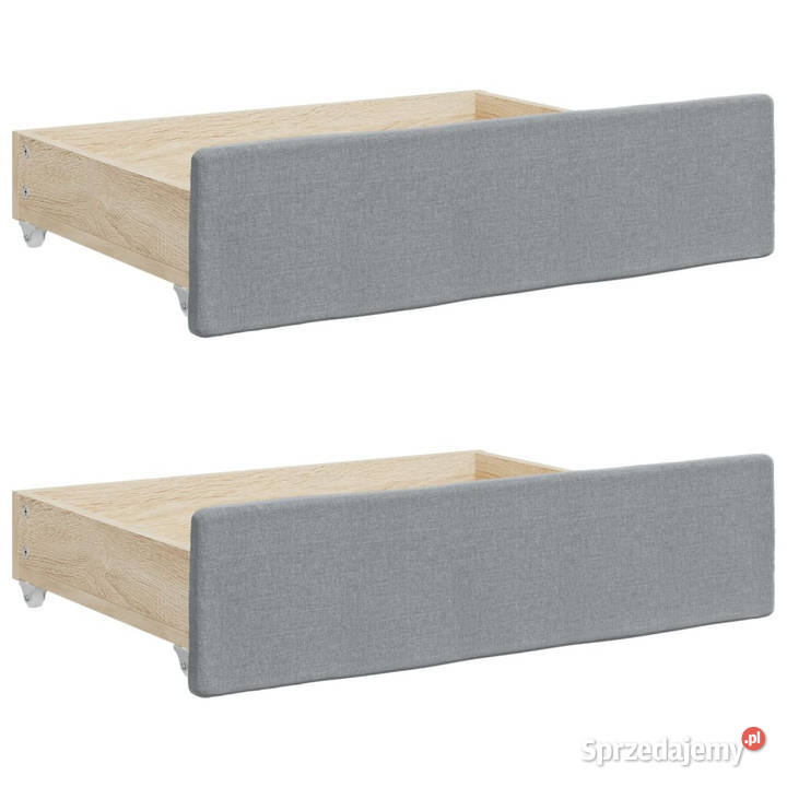 Szuflady pod łóżko 2 jasnoszare WM833910