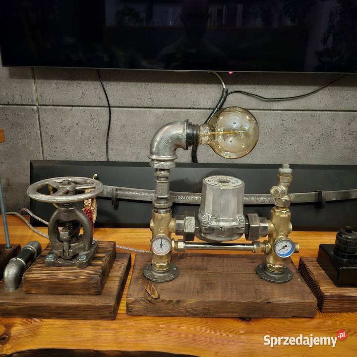 Unikatowa industrialna lampa retro vintage loft