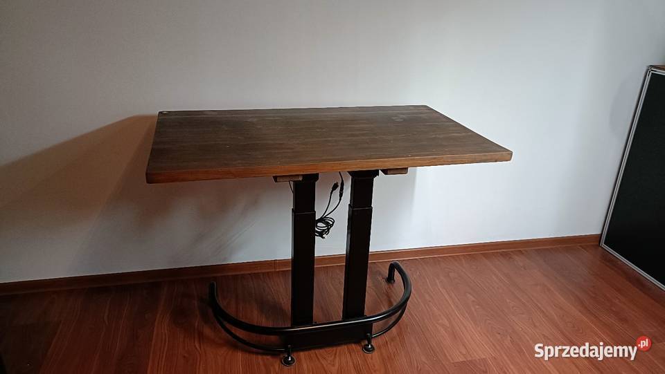 Biurko elektryczneregulowane drewniany blat pomorskie Gdynia sprzedam