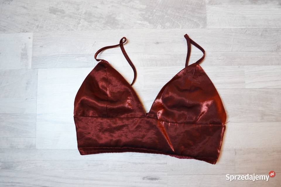 Missguided sexy top burgundowy bordowy S Topy i koszulki Toruń