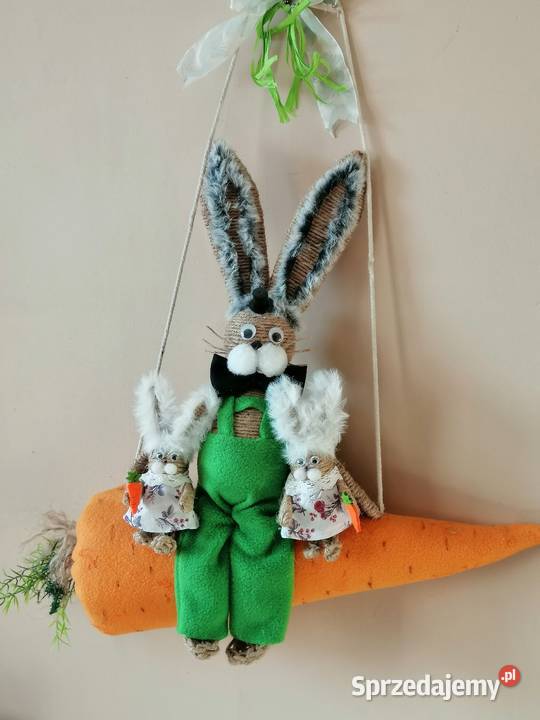 Zabawna dekoracja wielkanocna z zajączkami na śląskie Katowice