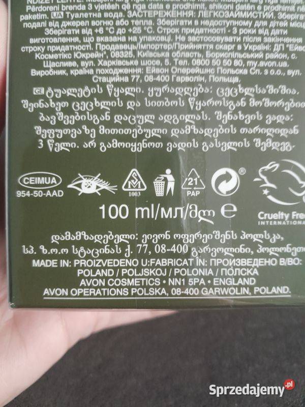 Woda toaletowa Avon Black Suede Real 100ml Avon śląskie Siewierz