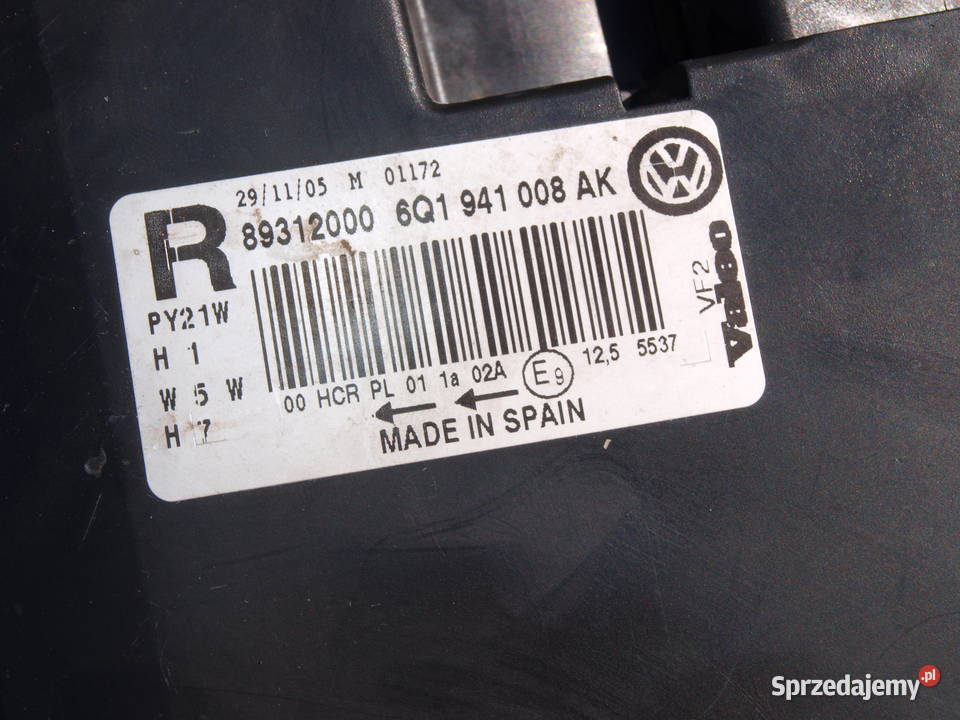 VW Polo 4 IV lampa prawa przód 2005 2009r europa wielkopolskie Kalisz