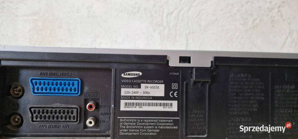 Magnetowid Samsung SV6553X SV 6553X video VHS TV i Video Międzychód