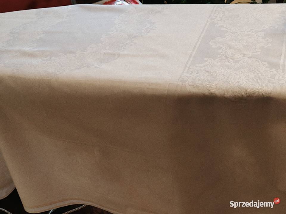 Obrus lniany biały bawełna Legnica