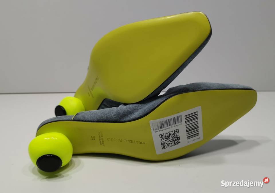 38 FRATELLI RUSSO Designerskie klapki fluor Szczerbice sprzedam