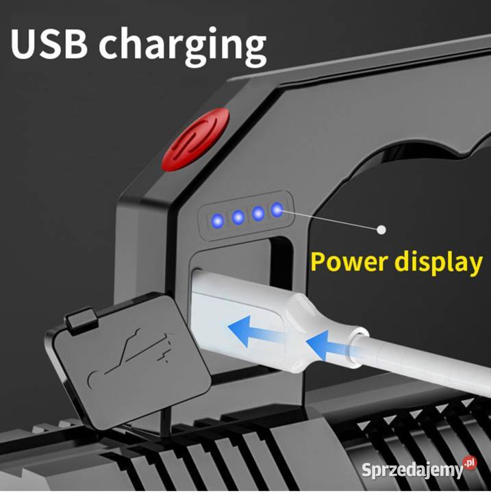 Mocna Latarka lampa turystyczna taktyczna USB Sporty strzeleckie i myślistwo