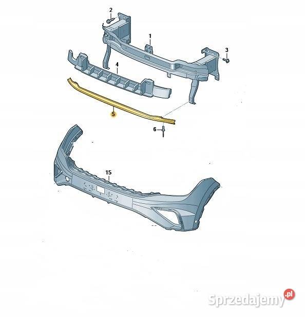 Belka Dolna Poprzeczka Zderzaka Przód Vw Tiguan Pleszew