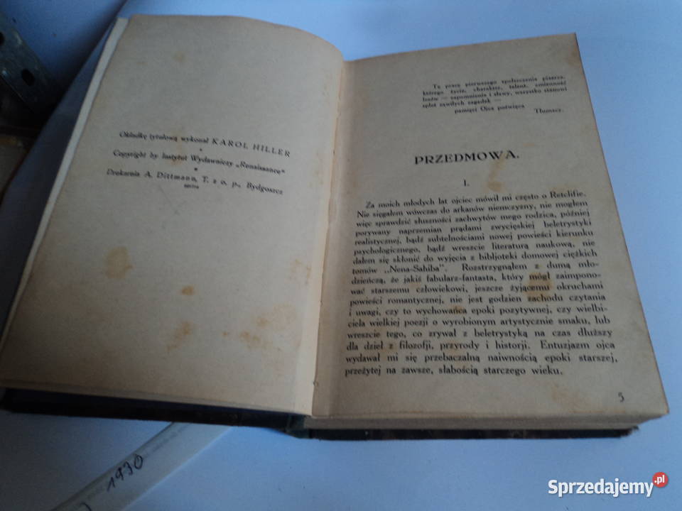Nena Sahib Sir John Retcliffe wydanie 1sze 1930r Nowy Sącz