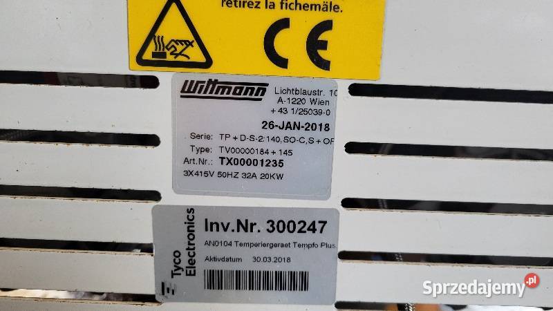 Termostat Wittmann na dwie fprmy wtryskowe Białogard