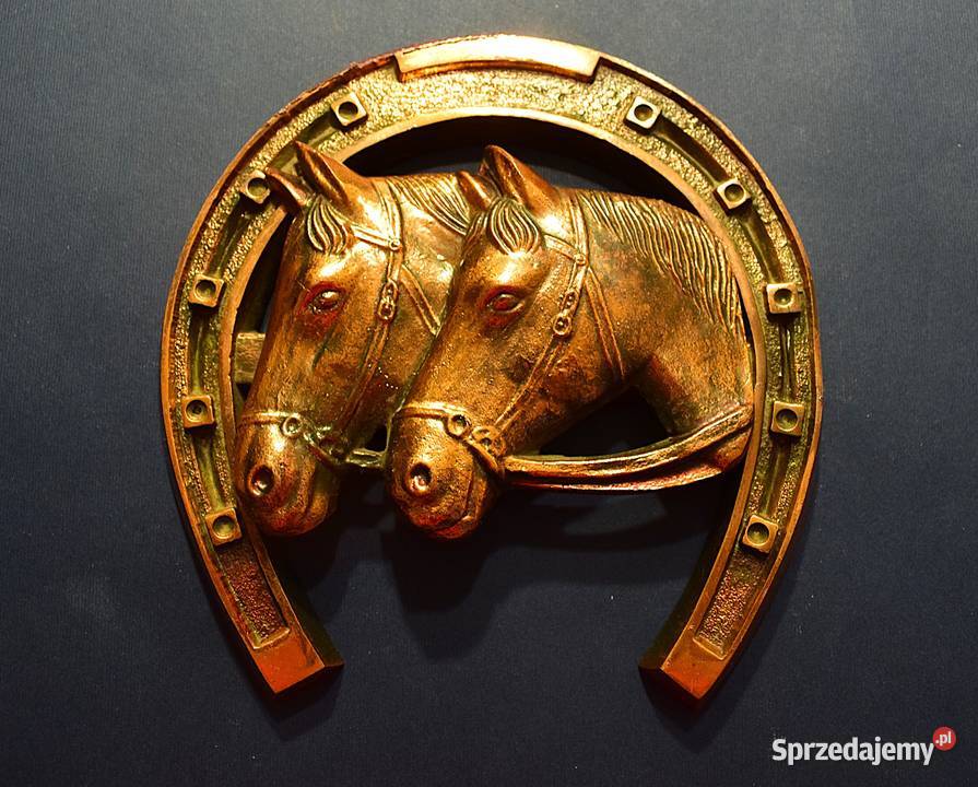 Ozdobna podkowa z parą koni masywna 165 x 17 Chełmno sprzedam