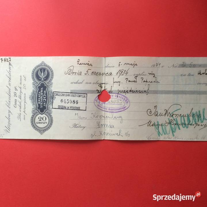 1521 Weksel Wystawiony W Krakowie 18