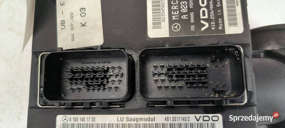 KOMPUTER MERCEDES BENZ A 140 A1661401700 Pozostałe Lipno