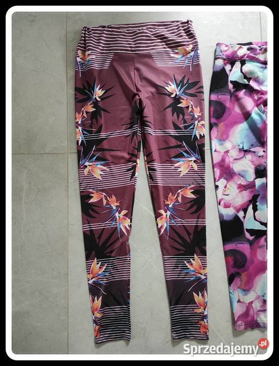 Legginsy sportowe wzorzyste kolorowe jogging Rozmiar 38(M) sprzedam