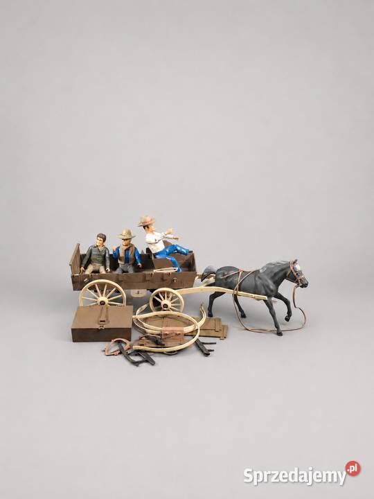 Unikat 1966 Wóz Bonanza 4in1 Wagon Figurki i Koń Poddębice