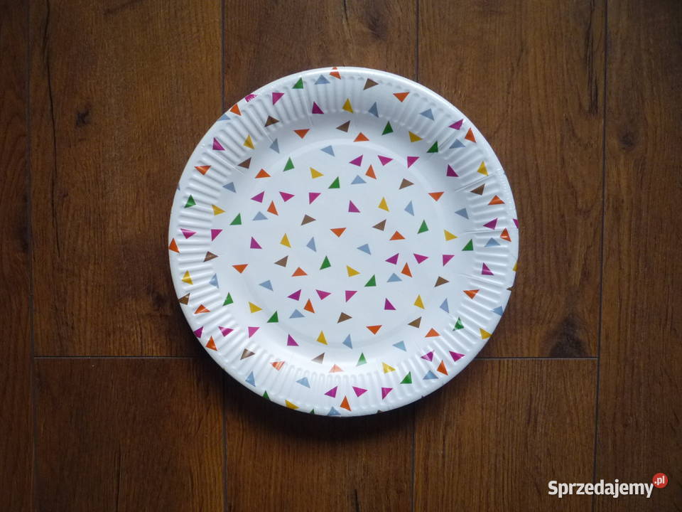 16 sztuk Talerze Papierowe kolorowe Bal Urodziny sprzedam