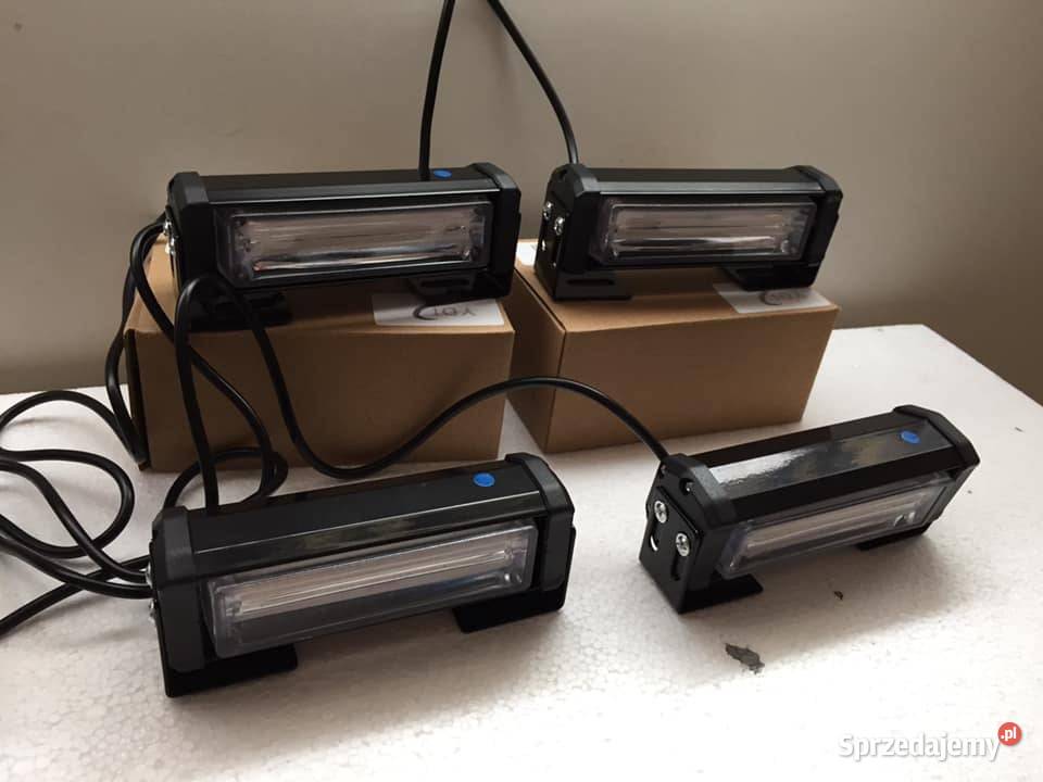 4x stroboskop niebieski 8W 12V lampa Led mazowieckie Pomiechówek