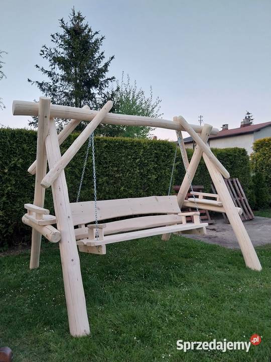 Huśtawka ogrodowa góralska z bala 3 osobowa Żukowo sprzedam