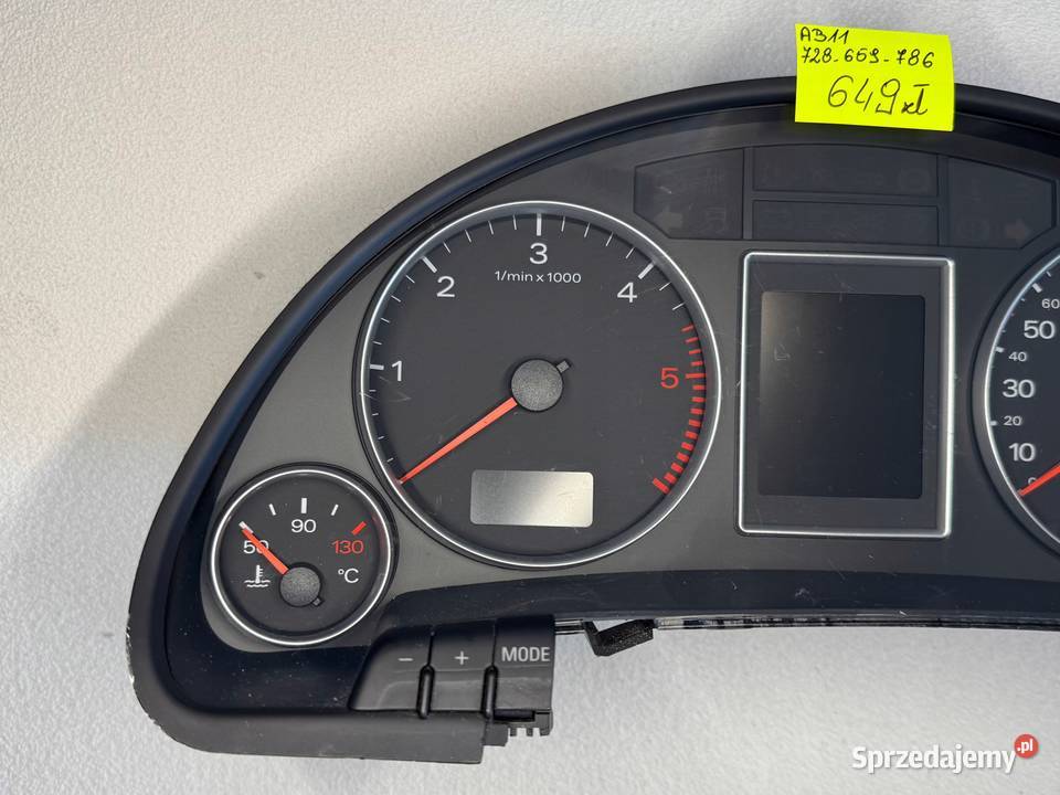 LICZNIK ZEGARY PRĘDKOŚCIOMIERZ AUDI A4 B5 Warszawa
